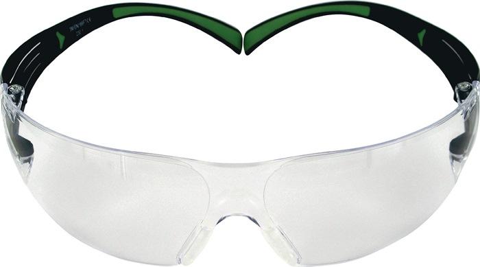 Lunettes de protection SecureFit-SF400 EN 166, EN 170 branches noires/vertes, verres transp. Polycarbonate 3M_0