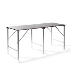 Essentials Table de travail - Pliable - Acier inoxydable - 200x80 cm - Veba - matière synthétique 23100_0