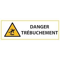 Panneau de danger - Trébuchement - W007   - 297 x 105 - PVC - Lot de 2_0