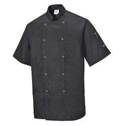 Portwest - Veste de cuisine manches courtes CUMBRIA Noir Taille 4XL - XXXXL noir 5036108285129_0