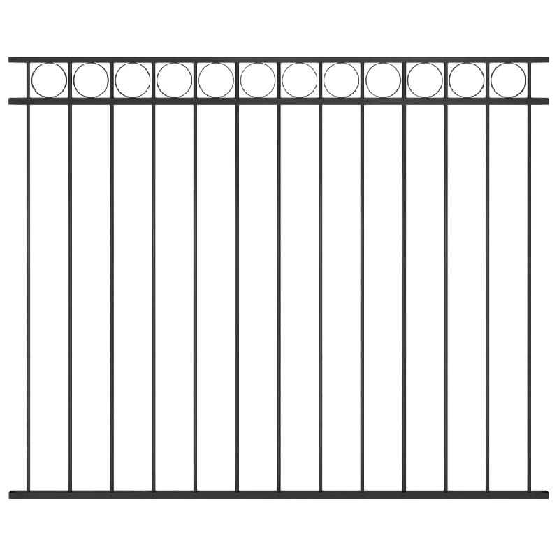 Vidaxl panneau de clôture acier 1,7x1,5 m noir 146319_0