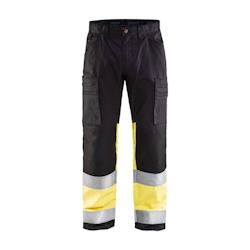 Pantalon artisan haute visibilité  +STRETCH noir|jaune T.46 Blaklader - 46 polyester 7330509539866_0