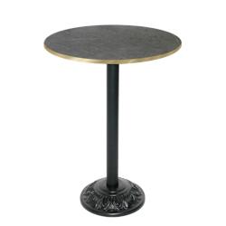 Restootab - Mange-debout style bistrot Ø70cm marquina chants laiton - noir TB-VRSFF-R70M-MARQ-LAI_0