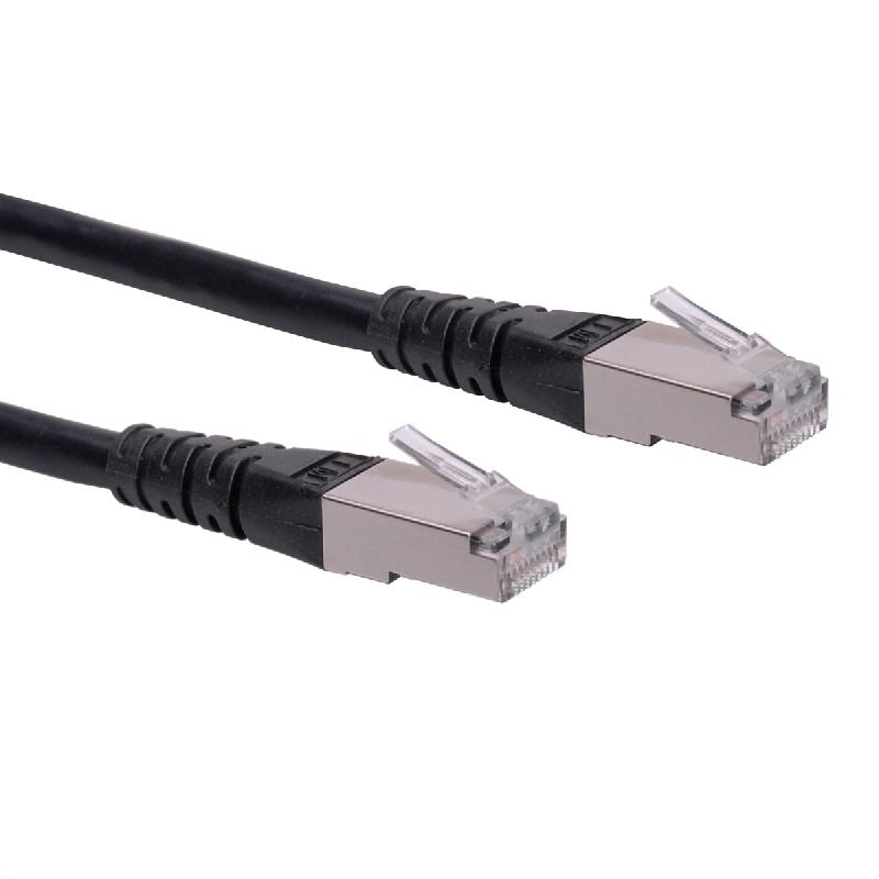 Cordon Cat.6 (Classe E) F/UTP AWG26, noir, 5 m_0