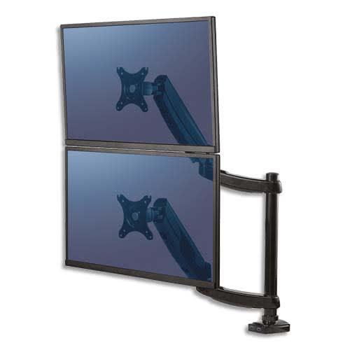 Fellowes bras porte-écran platinum series, double vertical à pince - noir 8043401_0
