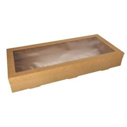 Starpak 5 lots de 10 Boites carton rectangulaire 8 x 25,2 x 55,8 marron couvercle séparé fenêtre PET - marron en carton 4002911679722_0