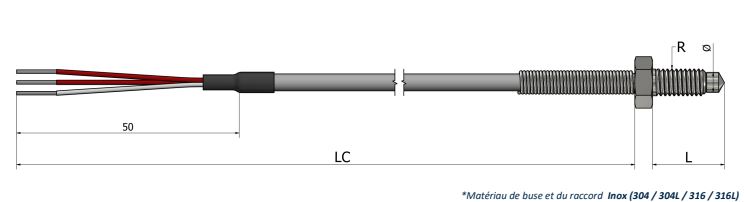 Sonde à résistance de surface Buse - PR20_0