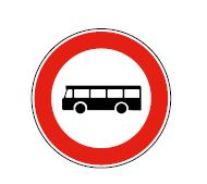 Panneau d'accès interdit aux véhicule de transport en commun - B9f_0