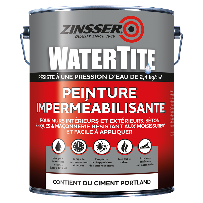 Peinture imperméabilisante - Résistante à 2,5 bars - ZINSSER - Réf. AG02667_0