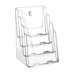 Edimeta Présentoir 4 cases étagées cristal A5 - transparent plastique 4718_0