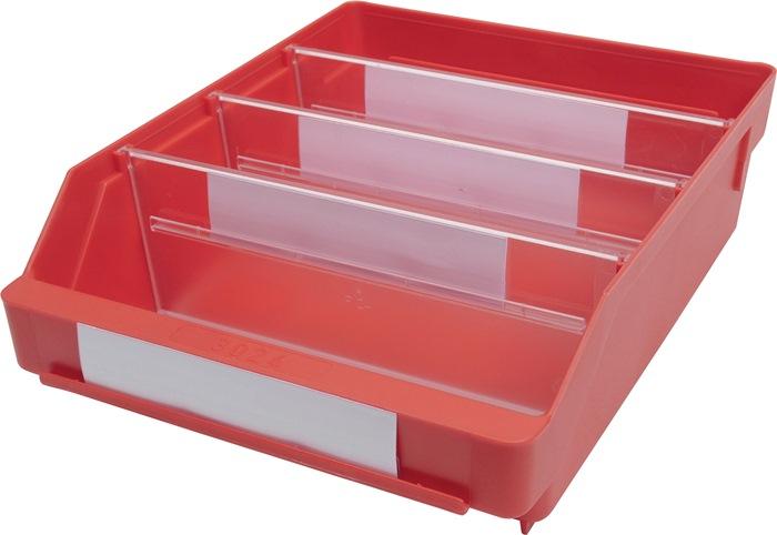 Boîte pour étagère L300xl240xH95mm rouge PP_0