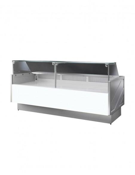 Vitrine canalisable - Froid ventilé, Acier inox, Exposition 660 mm - ONYX-66-R-EXT90-SG_0