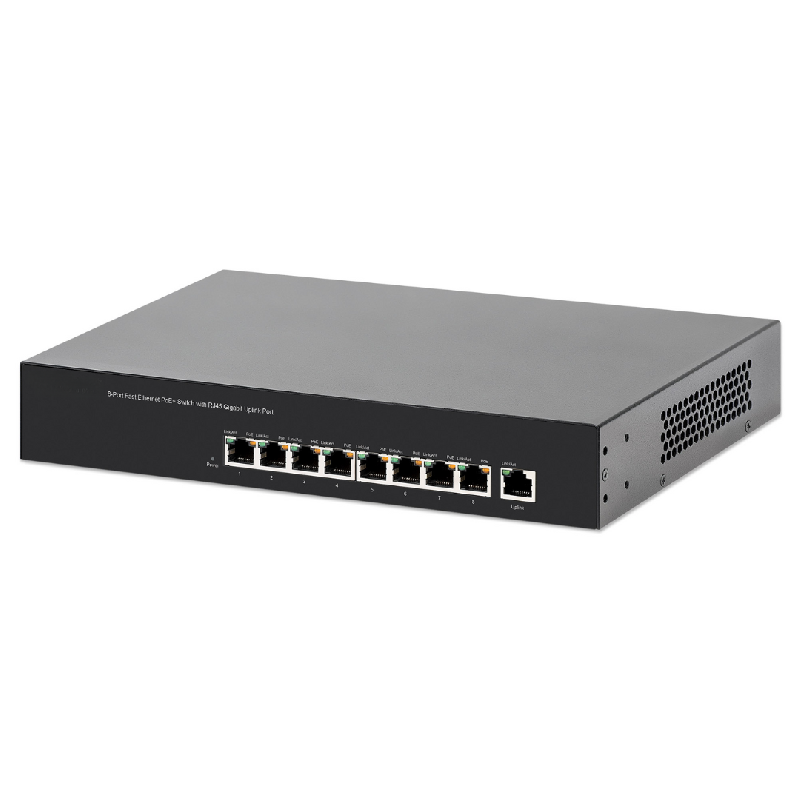 Commutateur PoE+ Fast Ethernet 8 ports - 140W PoE, Desktop - Bravour®_0