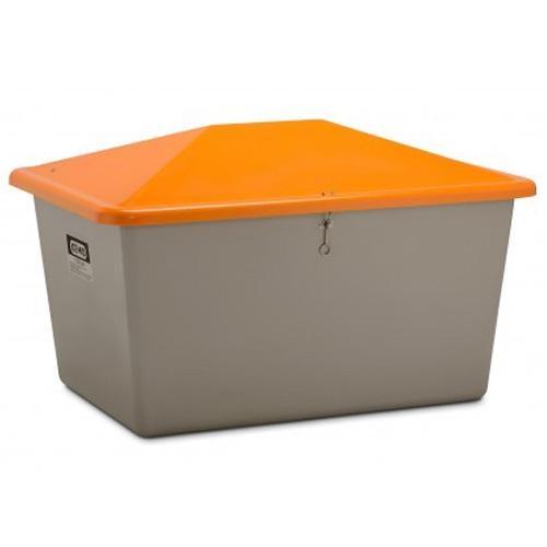 Bac à sel PFV 1 100 litres sans ouverture d'écoulement - Pour sable, sel, granulats, absorbant - CEMO - 7435_0