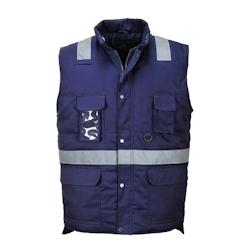 Portwest - Gilet de travail sans manches chaud avec bandes réfléchissantes IONA Bleu Marine Taille L - L bleu 5036108170975_0