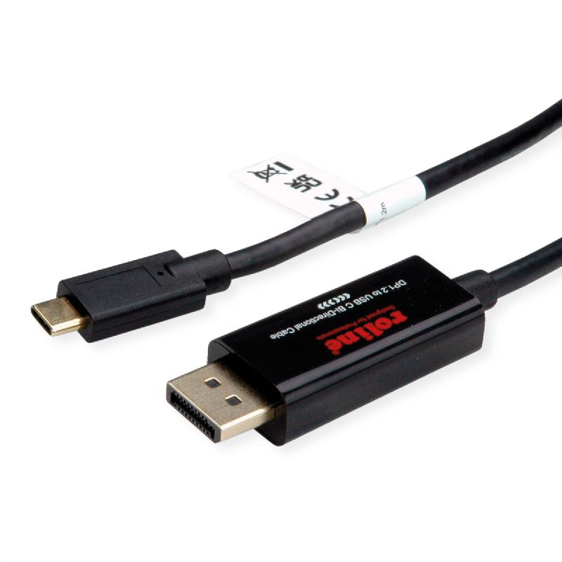 ROLINE Câble adaptateur USB type C - DisplayPort, v1.2, M/M, bidirectionnel, 2 m_0