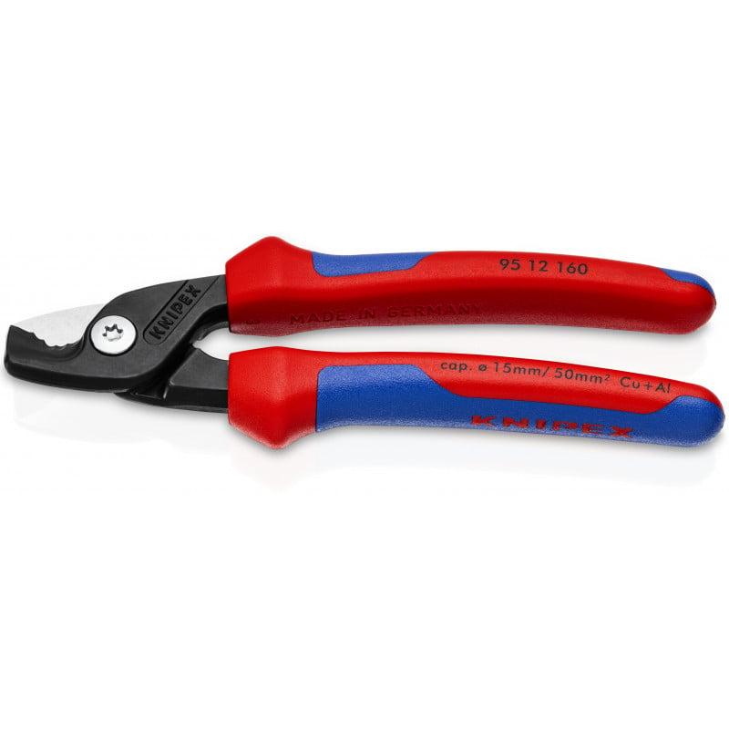 Coupe-câbles StepCut 160mm - Gainage tri-matière - Cu/Al Ø15mm/50mm² - KNIPEX | 9512160_0