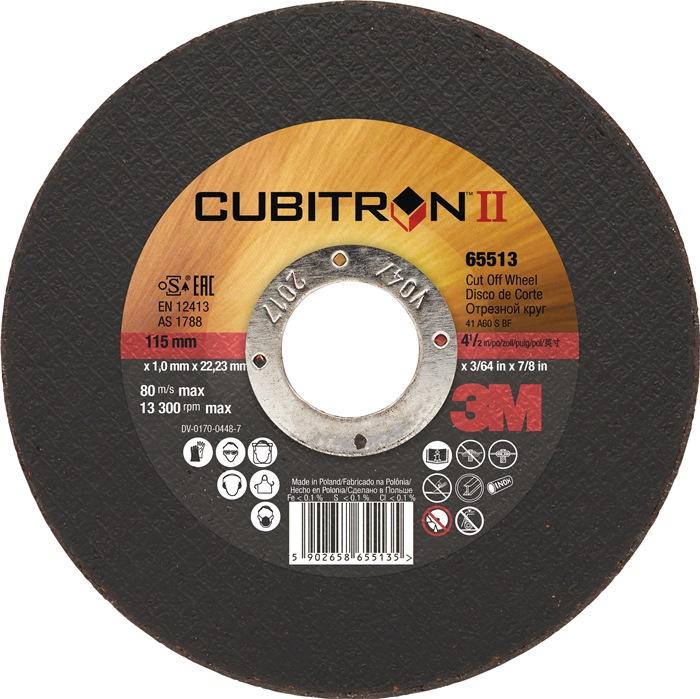 Disque à  tronçonner Cubitron™ II D115x1mm droit INOX perçage de 22,23 mm 3M_0