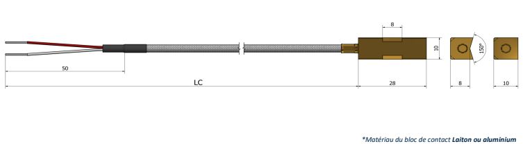 Thermistance de surface Bloc de contact - HS05_0