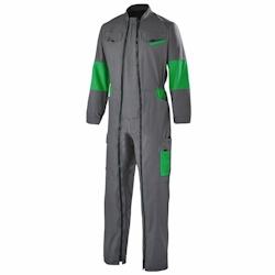 Cepovett - Combinaison de travail 2 Zip polyester majoritaire Facity Gris / Vert Taille XS - XS gris 3603622176589_0