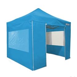 FRANCE BARNUMS Tente pliante PRO 3x3m pack fenêtres - 4 murs - ALU 55mm/PVC 580g Norme M2 - bleu ciel - FRANCE-BARNUMS - bleu métal 228F_0