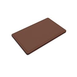 METRO Professional Planche à découper, polyéthylène, 53 x 32.5 x 2 cm, GN 1/1, avec rainure à jus, brun - marron plastique 4337231362994_0