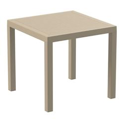 Resol GARBAR ARES Table Carrée Intérieure, Extérieure 80x80 Beige - beige plastique polypropylène 60736_0