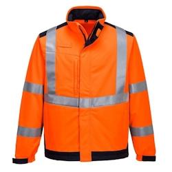 Portwest - Veste de travail Softshell arc électrique haute visibilité MODAFLAME Orange / Bleu Marine Taille 2XL - XXL orange 5036108330683_0