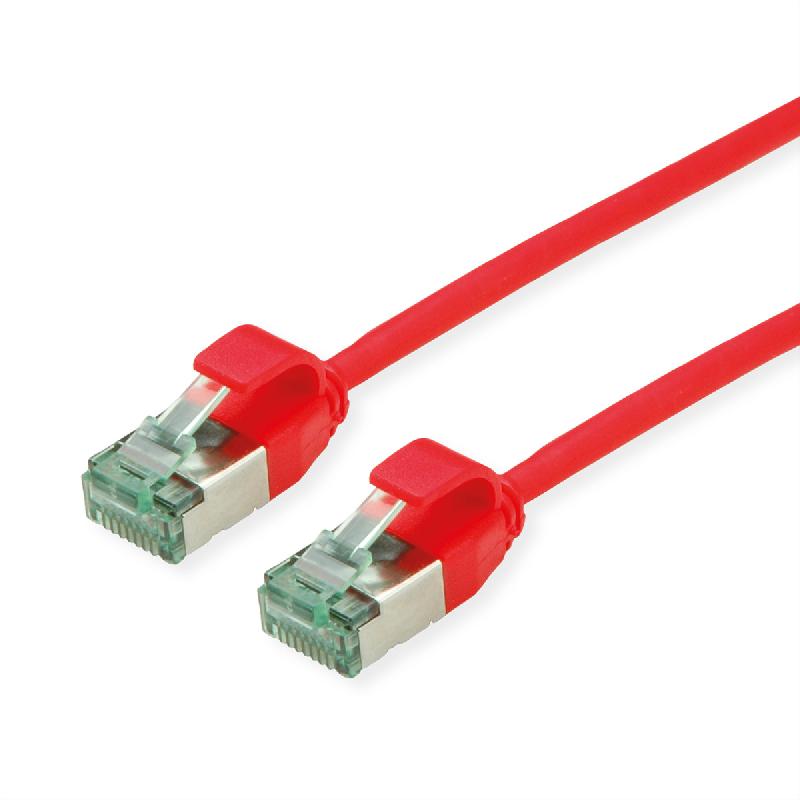 ROLINE RM Cordon DataCenter U/FTP Cat.6A (Classe EA), slim, rouge, 0,15 m_0