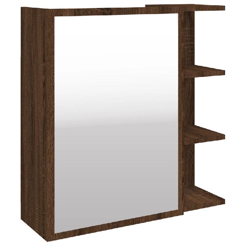 ARMOIRE À MIROIR DE SALLE DE BAIN 62,5 X 20,5 X 64 CM MARRON 02_0006725_0