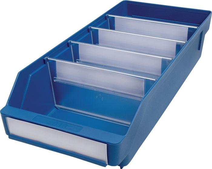 Boîte pour étagère L400xl180xH95mm bleue PP_0