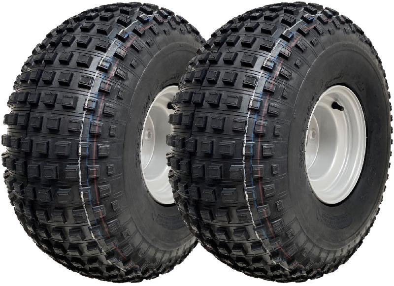 22x11.00-8 pneus noutons sur 4 étalons, - roue de bande-annonce ATV 100 mm PCD - Ensemble de 2._0