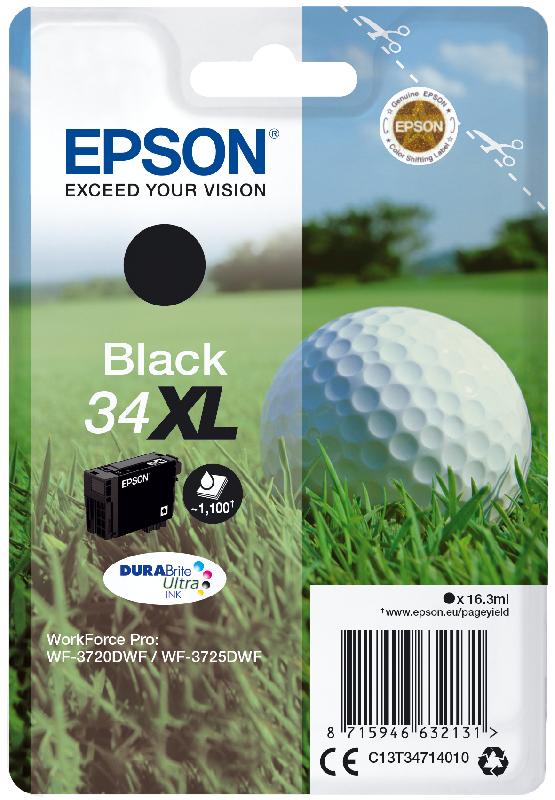 Epson Golf ball Singlepack Black 34XL DURABrite Ultra Ink_0