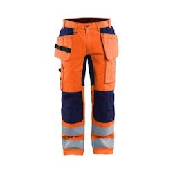 Pantalon artisan haute visibilité  EN 20471, Classe 2 +STRETCH orange|marine T.42 Blaklader - 42 polyester 7330509663479_0