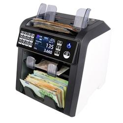 Compteuse Valorisatrice de billets à double poche MP7200S - Détection des Faux Billets Testée 100% par la B.C.E : Niveau 3 - MONEPASS - MP-7200S_0