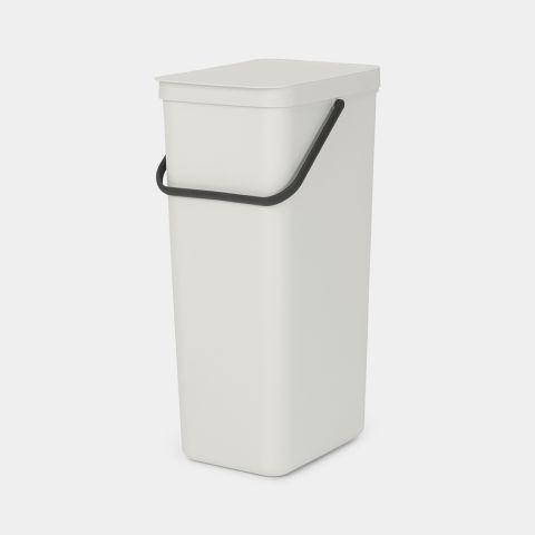 Poubelle Brabantia Sort & Go -40 litres - Light Grey - Volume 40L - Pratique et Écologique_0