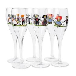 Flûtes à Crémant d'Alsace Motif Hansi  X 6   Everyverre - V-FRIZZANTE_HANSI_0