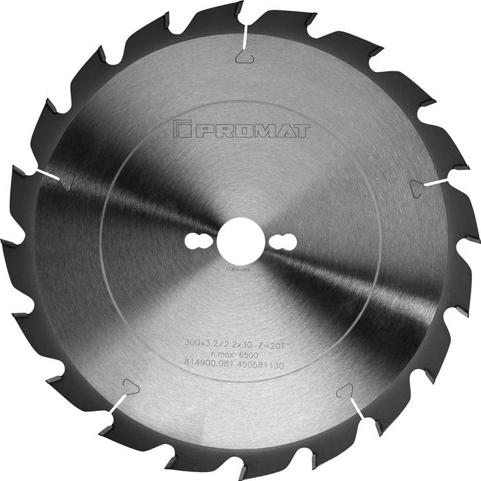 Lame pour scie circulaire de précision Bau-exécution D. Ext. 300 mm nombre de dents 20 FF perçage 30 mm l. De coupe 3,2 mm carbure PROMAT_0