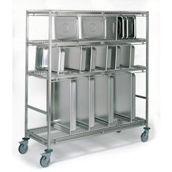 Tournus Equipement Chariot porte-bacs gastronorme Tournus - 805602 - gris inox 805602_0