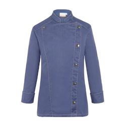 KARLOWSKY Veste de cuisine femme, jean , manches longues , VINTAGE BLUE , 34 - 34 bleu 4040857044600_0