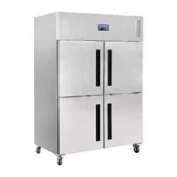 Polar Armoire inox réfrigérée négative 1200 Litres, 4 portillons GN 2/1, 700 W, 220 V - MONO - argenté inox CW196_0