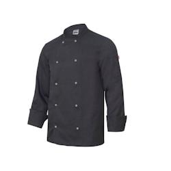 Veste de cuisine manches longues avec boutons pression VELILLA noir T.44 Velilla - 44 noir polyester 8435011421117_0