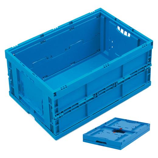 Bac plastique pliable plein bleu 600x400x165 mm - Réf : BAC147BP6417000_0