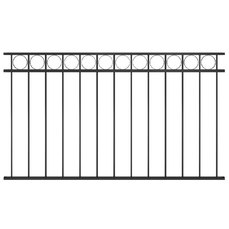 Vidaxl panneau de clôture acier 1,7x0,8 m noir 146316_0