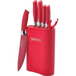 Set de couteaux avec support 7 pièces Rouge Royalty Line RL6MSTR - rouge 2012111923862_0