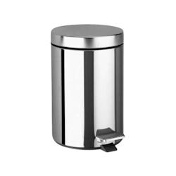 Collecteur à pédale en inox noir - 3L - JVD - gris 3324120004357_0