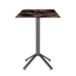 Restootab - Table haute pliable Nemo pour intérieur/extérieur marbre luxe 60x60 - marron TB-NEMFF-6060C-BER.CAP_0