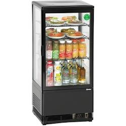 Bartscher Mini Frigo Vitrine à Poser   Noire 78 L - noir multi-matériau 700277G_0