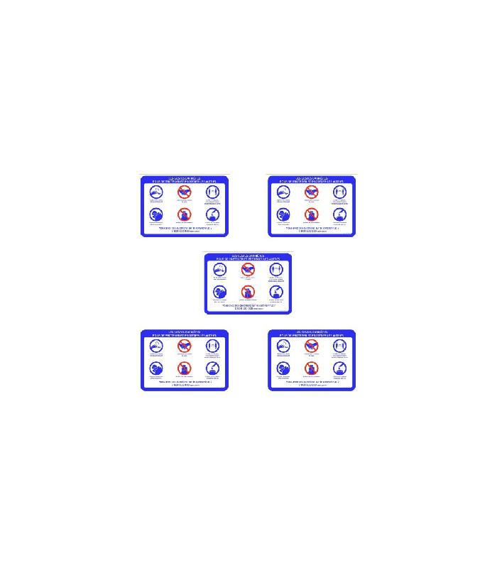 Autocollant - Format A2 - Lot de 5 - Référence: PRO401A2X5_0