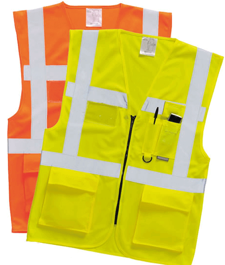Gilet haute visibilité multi-poches, Coloris : Orange Fluo, Taille : S_0